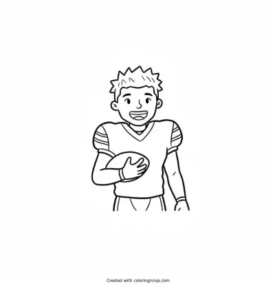 A coloring page of Jaxon Smith-Nijigba