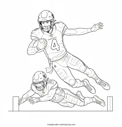Jeremiyah Love Leaping Into Zone Coloring Page