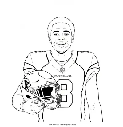 Jeremiyah Love Ready For Kickoff Coloring Page