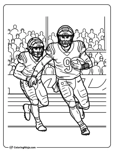 Joe Burrow Escapando de la Defensa