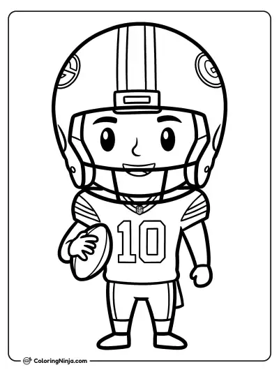 Jordan Love Packers Player 10 Coloring Page