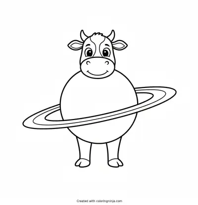 La Vaca Saturno Saturnita Coloring Page