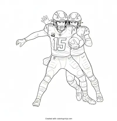 Ladd McConkey Sharp Route Run Coloring Page