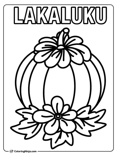 Calabaza decorada con hermosas flores