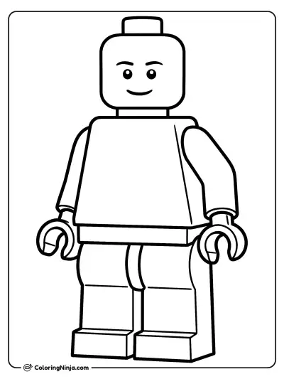 Lego Figure Coloring Page