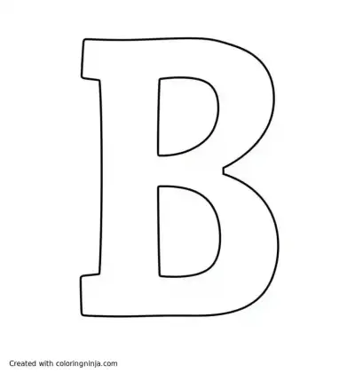 A coloring page of letter B