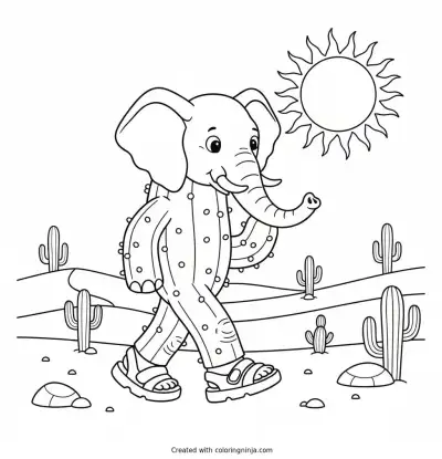 Lirili Larila in the Desert Coloring Page