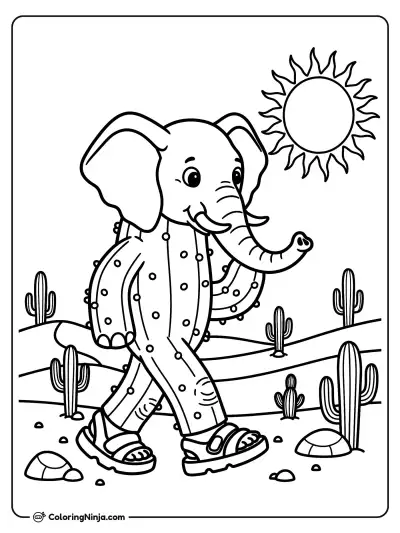 Lirili Larila in the Desert Coloring Page