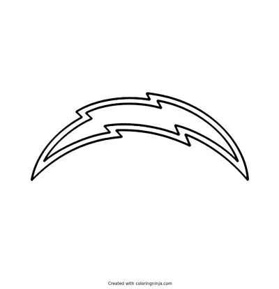Los Angeles Chargers Logo Coloring Page