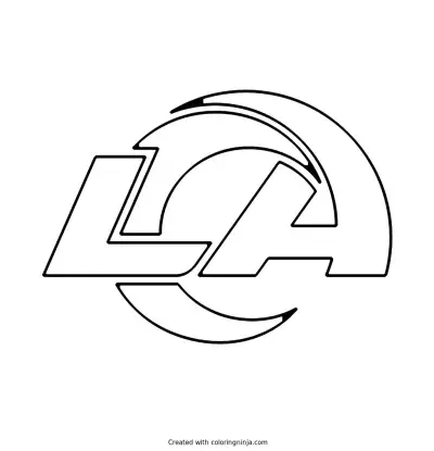 Los Angeles Rams Logo Coloring Page