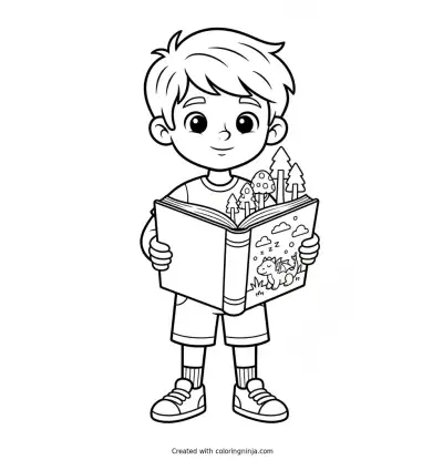 A coloring page of lucas coloring page
