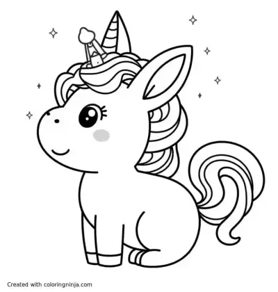 A coloring page of magical unicorn picachu
