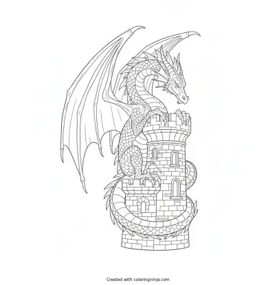 Guardian of the Castle Coloring Page