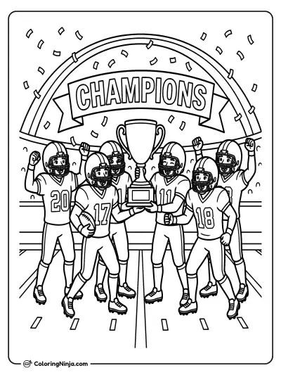 Minnesota Vikings Super Bowl Victory Coloring Page