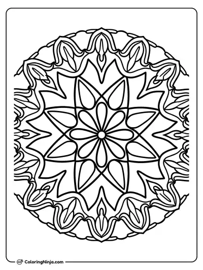Un mandala geométrico y floral