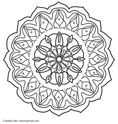 A coloring page of mandelas