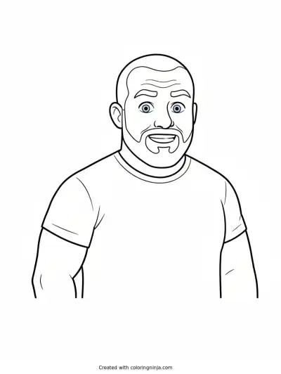 A coloring page of meme
