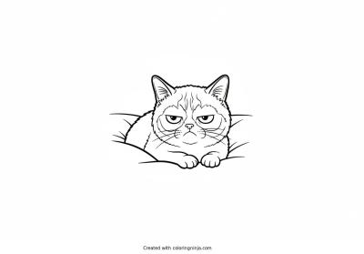 A coloring page of meme