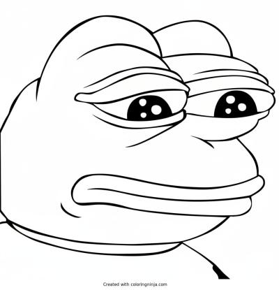 A coloring page of meme