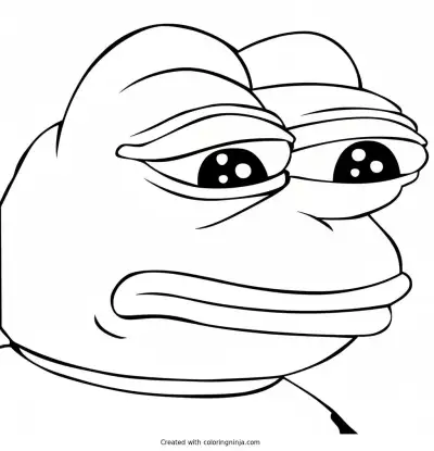 A coloring page of meme