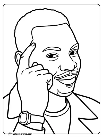 Roll Safe meme coloring page