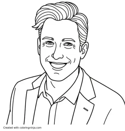 A coloring page of men