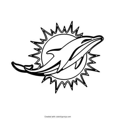 Miami Dolphins Logo Coloring Page