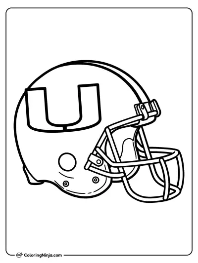 Casco de los Miami Hurricanes