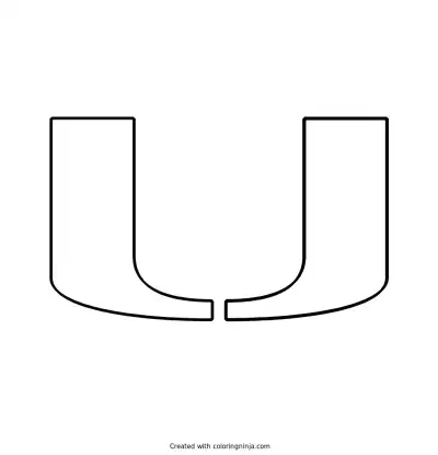 Miami Hurricanes Logo Coloring Page