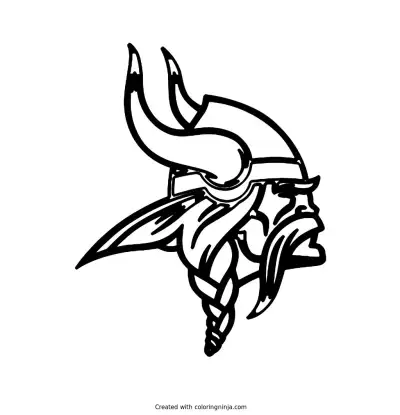 Minnesota Vikings Logo Coloring Page
