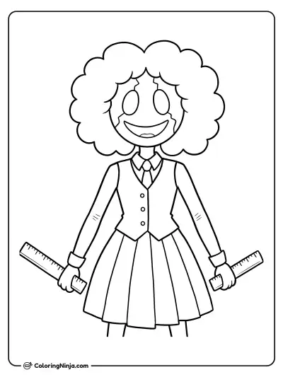 Miss Delight coloring page