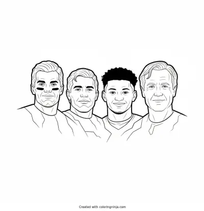 Quarterback Mountain Legends Coloring Page