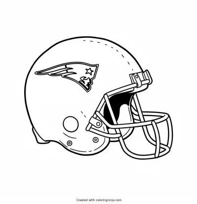 New England Patriots Helmet Coloring Page