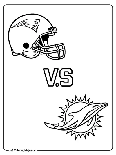 Logos de Patriots Versus Dolphins