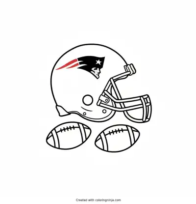 A coloring page of new england patriots 