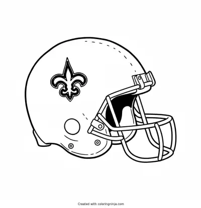 New Orleans Saints Helmet Coloring Page