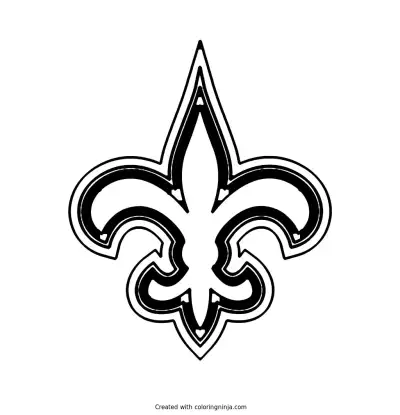 New Orleans Saints Logo Coloring Page