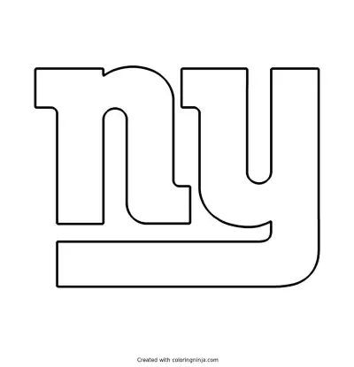 New York Giants Logo Coloring Page