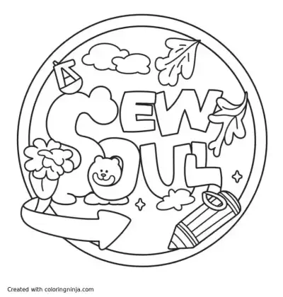 A coloring page of newsround