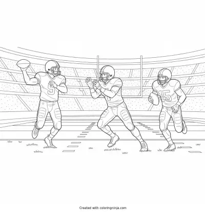 NFL Football Players Coloring Page