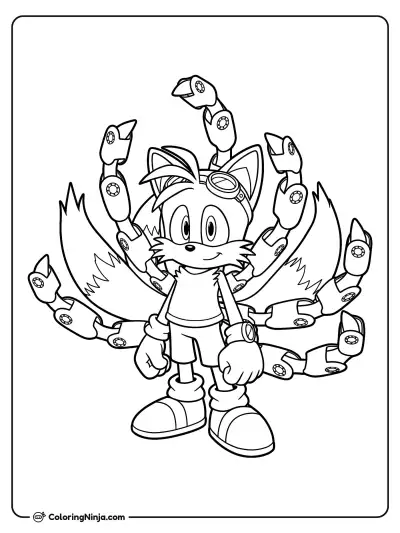Nine Sonic con garras metálicas levantadas