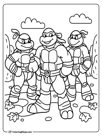 The Ninja Turtles Coloring Page