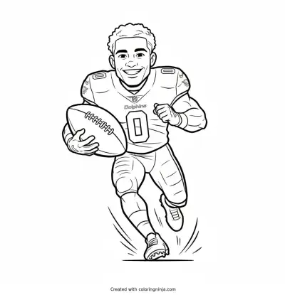 Ollie Gordon II Cartoon Mascot Coloring Page