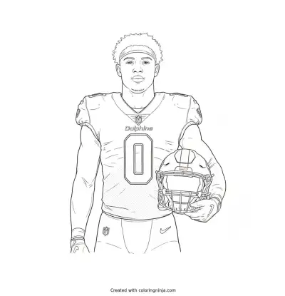 Ollie Gordon II Sideline Portrait Coloring Page