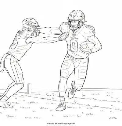 Ollie Gordon II Stiff Arm Run Coloring Page