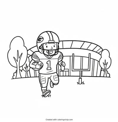 A coloring page of Packers