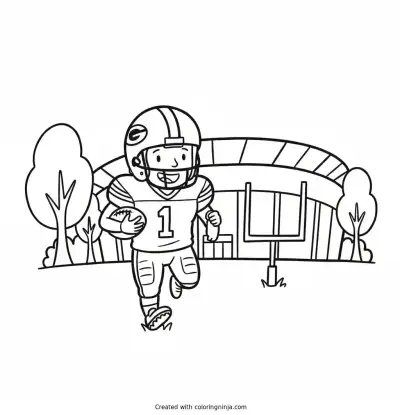A coloring page of Packers