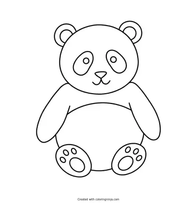 a Panda coloring page