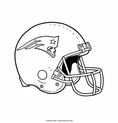A coloring page of Patriots helmet
