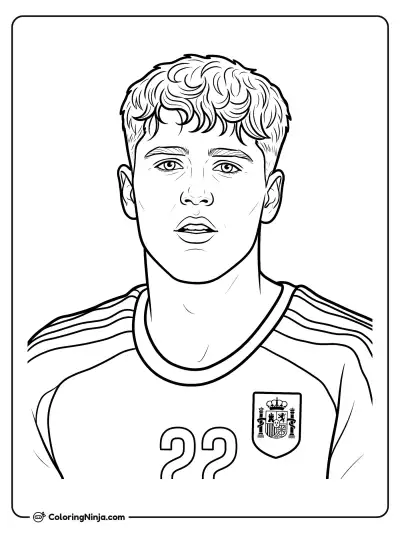 Pau Cubarsí Spain Portrait Coloring Page